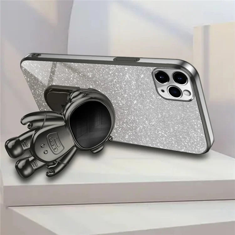 For iPhone 11 Pro Max Case Shockproof PC+TPU Shell Astronaut Kickstand Cell Phone Cover