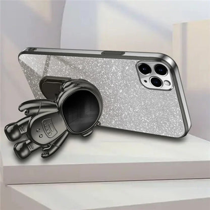 For iPhone 11 Pro Max Case Shockproof PC+TPU Shell Astronaut Kickstand Cell Phone Cover