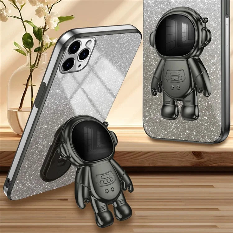 For iPhone 11 Pro Max Case Shockproof PC+TPU Shell Astronaut Kickstand Cell Phone Cover