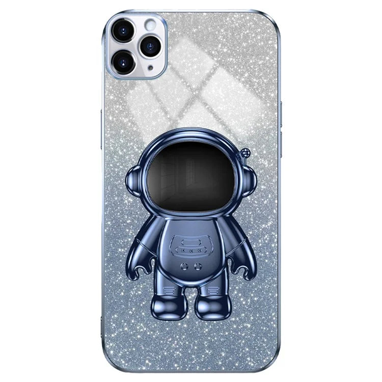 For iPhone 11 Pro Max Case Shockproof PC+TPU Shell Astronaut Kickstand Cell Phone Cover