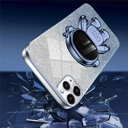 For iPhone 11 Pro Max Case Shockproof PC+TPU Shell Astronaut Kickstand Cell Phone Cover