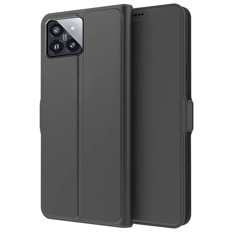 For Xiaomi 14  Leather Phone Case Stand Card Slots Magnetic Closure Cover