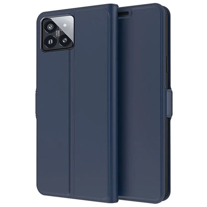 For Xiaomi 14  Leather Phone Case Stand Card Slots Magnetic Closure Cover