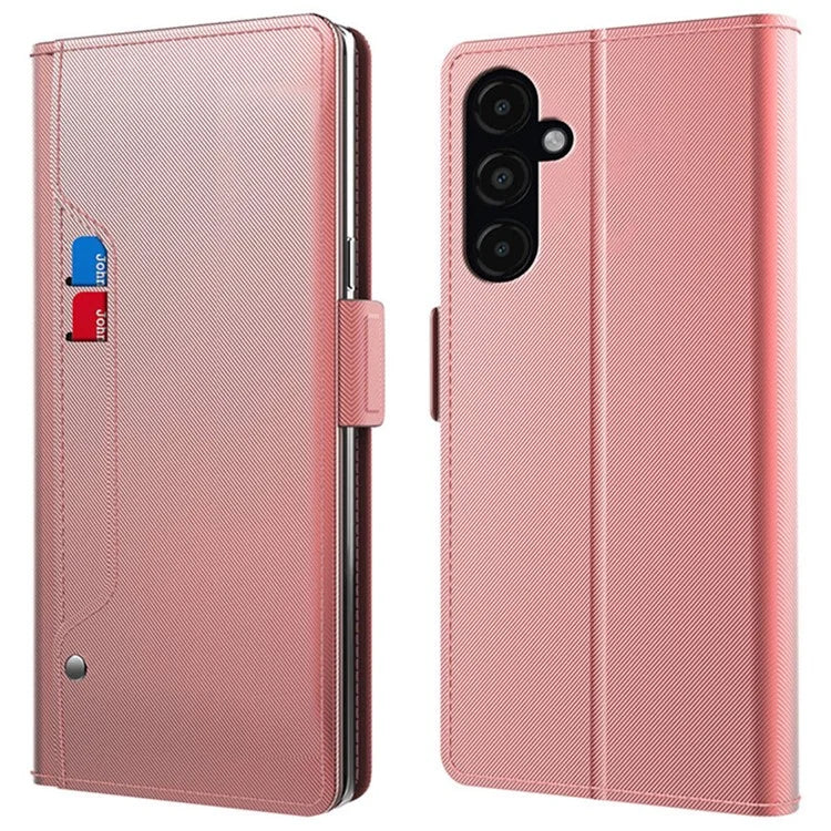 For Samsung Galaxy F34 5G / M34 5G Case Built-in Mirror Card Slot Phone Shell