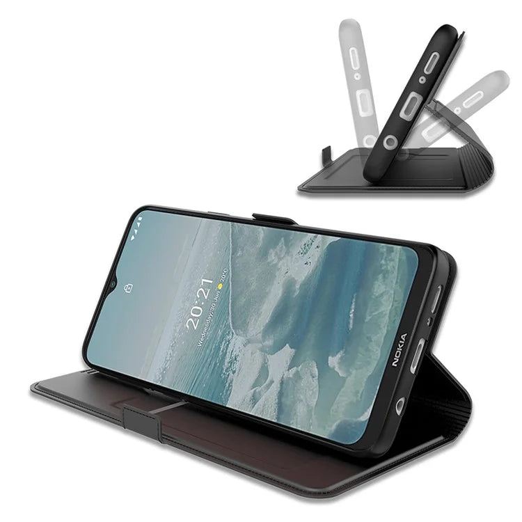 For Nokia C210 Leather Case Card Slot Stand Phone Cover
