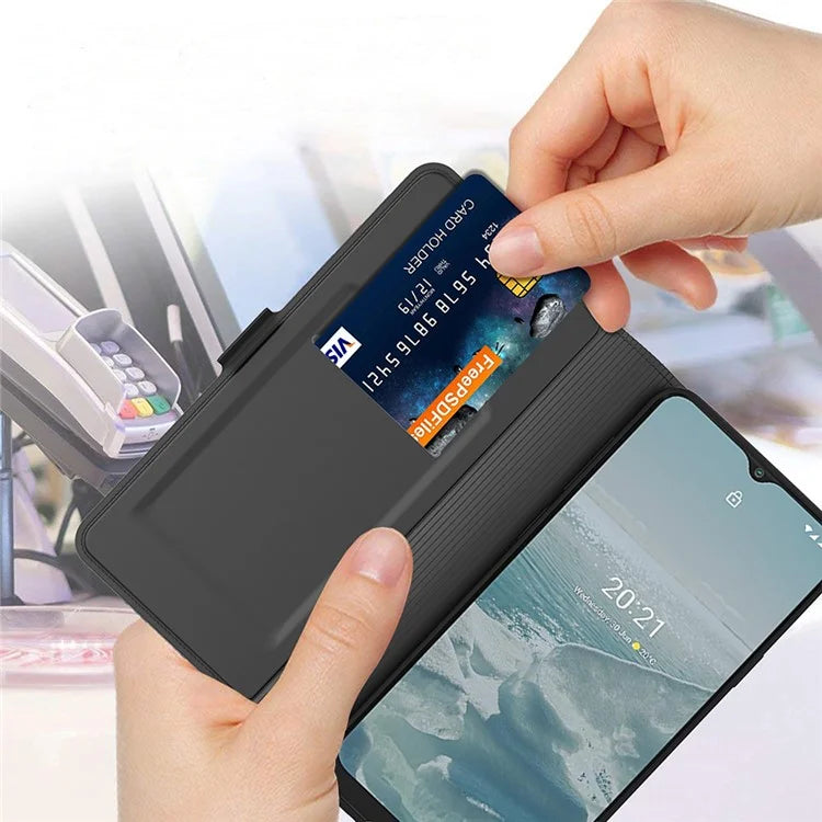 For Nokia C210 Leather Case Card Slot Stand Phone Cover