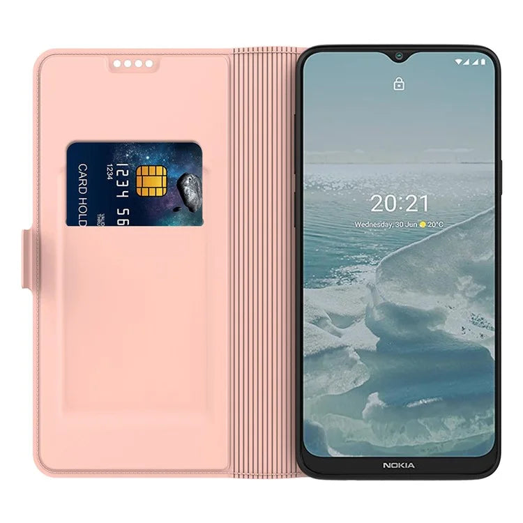 For Nokia C210 Leather Case Card Slot Stand Phone Cover