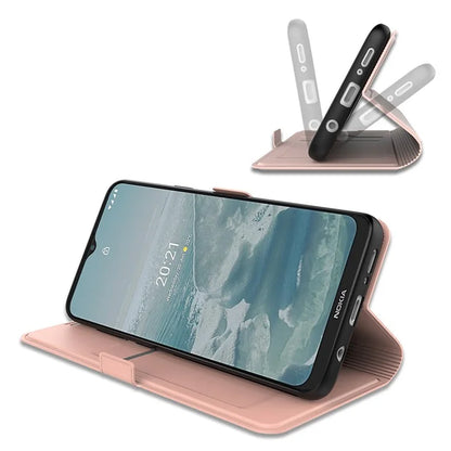 For Nokia C210 Leather Case Card Slot Stand Phone Cover