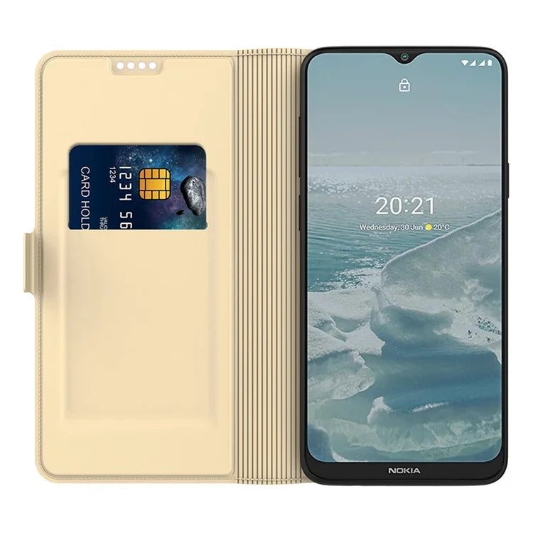 For Nokia C210 Leather Case Card Slot Stand Phone Cover
