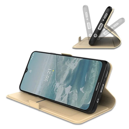 For Nokia C210 Leather Case Card Slot Stand Phone Cover