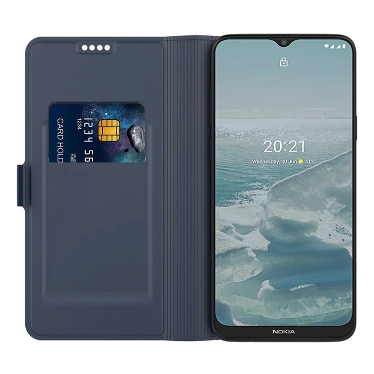 For Nokia C210 Leather Case Card Slot Stand Phone Cover