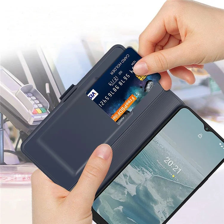 For Nokia C210 Leather Case Card Slot Stand Phone Cover