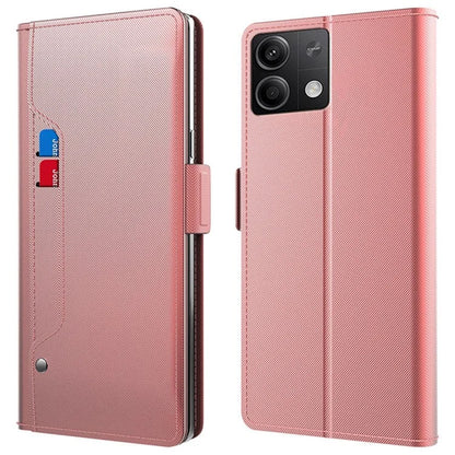 For Xiaomi Redmi Note 13 5G Case Anti-drop Leather Mobile Phone Cover with Mirror