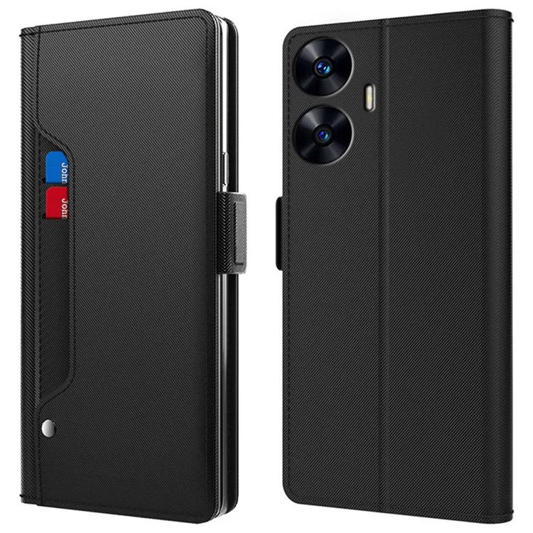 For Realme C55 Cell Phone Case PU Leather Anti-Scratch Protective Shell