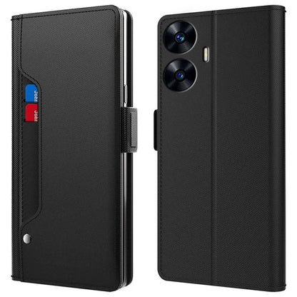 For Realme C55 Cell Phone Case PU Leather Anti-Scratch Protective Shell