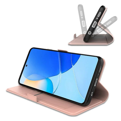 For Honor X5 Plus PU Leather Phone Case Stand Card Holder Flip Cover