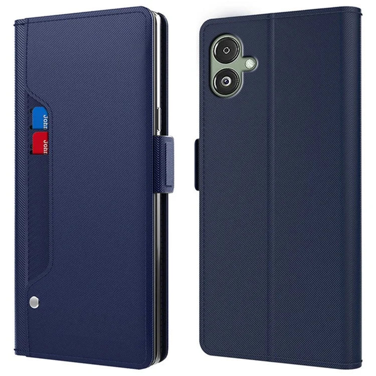 For Samsung Galaxy A05 4G Case PU Leather Phone Cover with Mirror and Card Slot