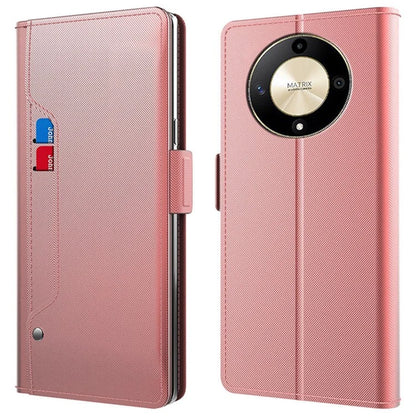 For Honor X9b 5G / Magic6 Lite 5G Cell Phone Cases Mirror Design PU Leather Phone Cover with Card Slot