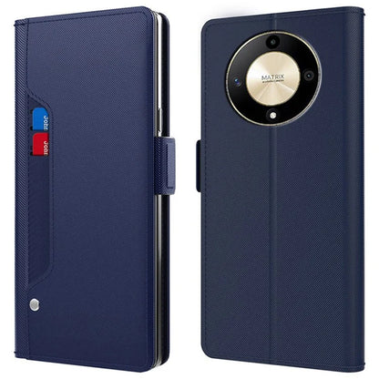 For Honor X9b 5G / Magic6 Lite 5G Cell Phone Cases Mirror Design PU Leather Phone Cover with Card Slot