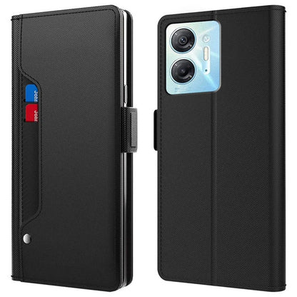 Cell Phone Cases for Transsion Infinix Hot 30 5G Cover Built-in Mirror Card Slot Flip Stand Phone Shell