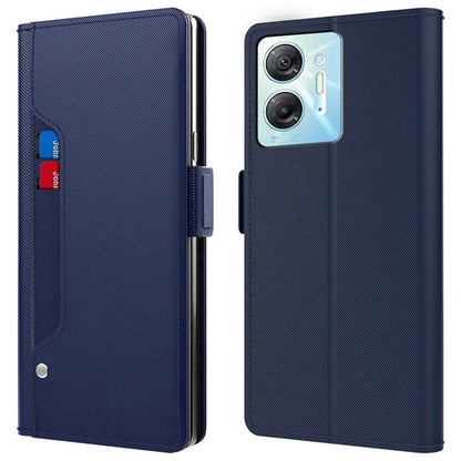 Cell Phone Cases for Transsion Infinix Hot 30 5G Cover Built-in Mirror Card Slot Flip Stand Phone Shell