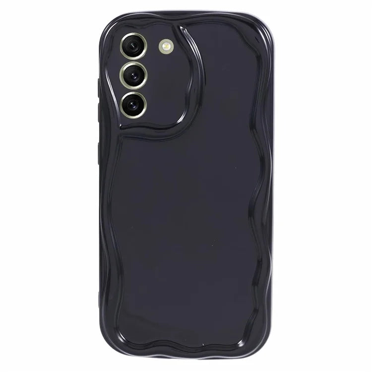 YX Series For Samsung Galaxy S21 FE 5G Case Wave Design Soft TPU Phone Cover (Precise Cutout)