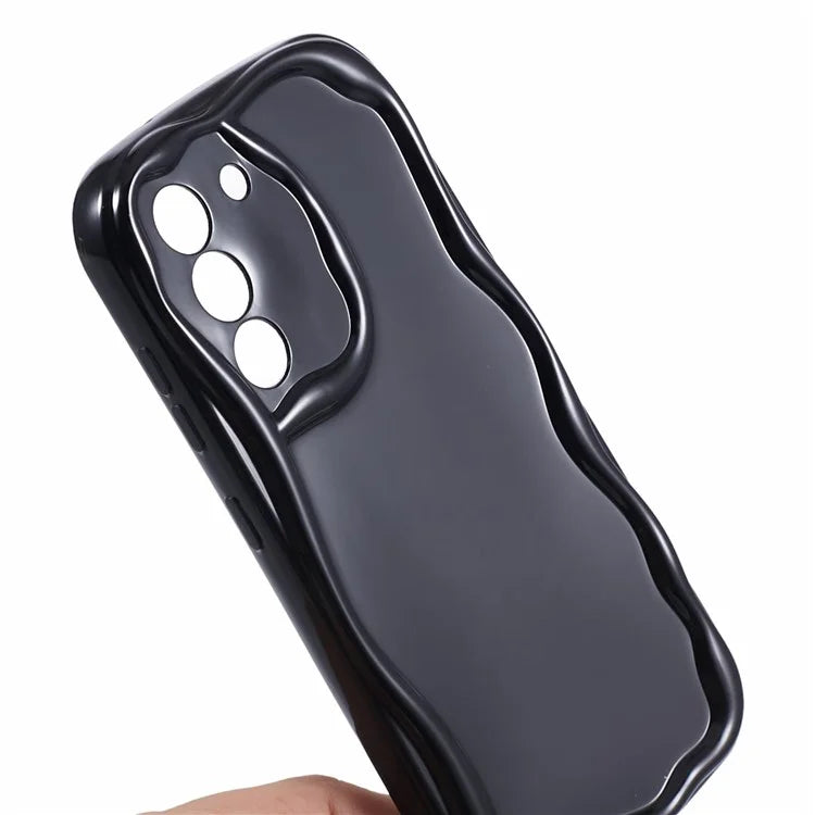 YX Series For Samsung Galaxy S21 FE 5G Case Wave Design Soft TPU Phone Cover (Precise Cutout)