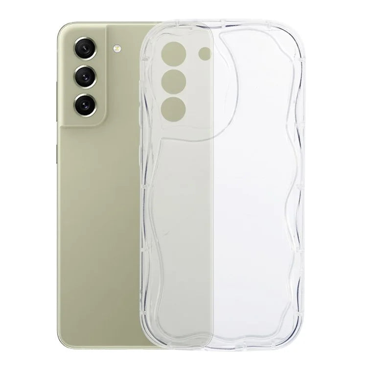 YX Series For Samsung Galaxy S21 FE 5G Case Wave Design Soft TPU Phone Cover (Precise Cutout)
