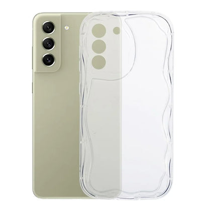 YX Series For Samsung Galaxy S21 FE 5G Case Wave Design Soft TPU Phone Cover (Precise Cutout)