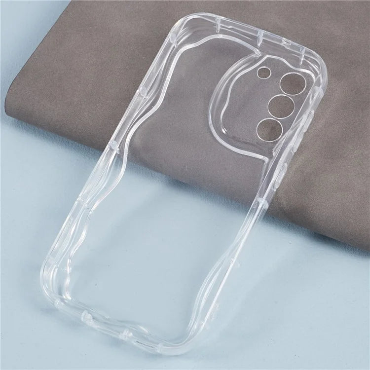 YX Series For Samsung Galaxy S21 FE 5G Case Wave Design Soft TPU Phone Cover (Precise Cutout)