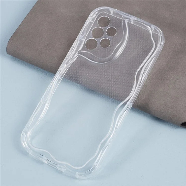 YX Series For Samsung Galaxy A13 4G TPU Case Wave Shape Phone Cover (Precise Cutout)