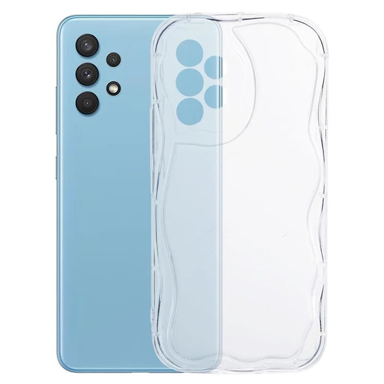 YX Series For Samsung Galaxy A32 4G (EU Version) Shockproof Case Wave Shape Precise Cutout TPU Phone Cover