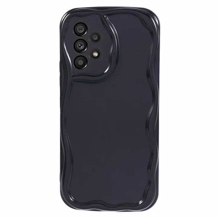 YX Series For Samsung Galaxy A33 5G TPU Case Curly Wave Frame Phone Cover (Precise Cutout)
