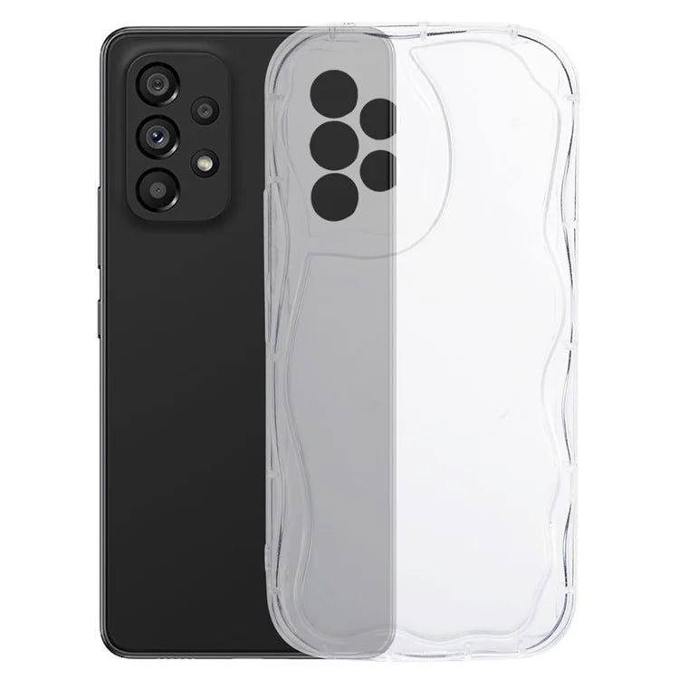 YX Series For Samsung Galaxy A53 5G Phone Case Wave Frame Shape TPU Cover (Precise Cutout)
