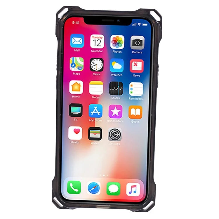 For iPhone 12 / 12 Pro Phone Case TPU+Acrylic Fall Prevention Protective Cover Black