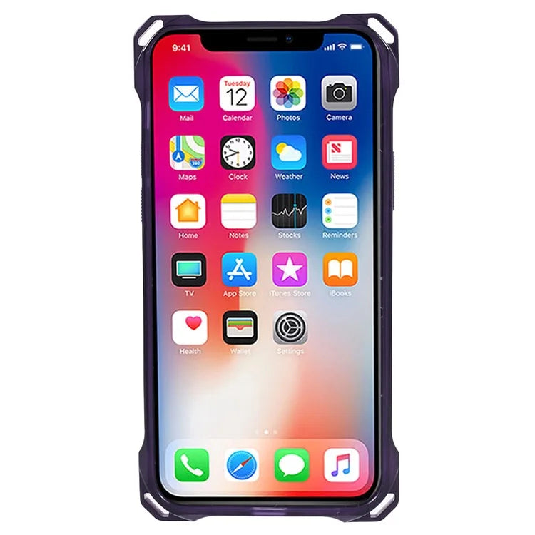 For iPhone 12 / 12 Pro Phone Case TPU+Acrylic Fall Prevention Protective Cover Purple
