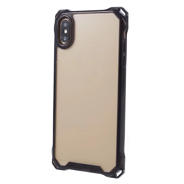 For iPhone XS Max Case TPU Frame Clear Acrylic Back Phone Cover