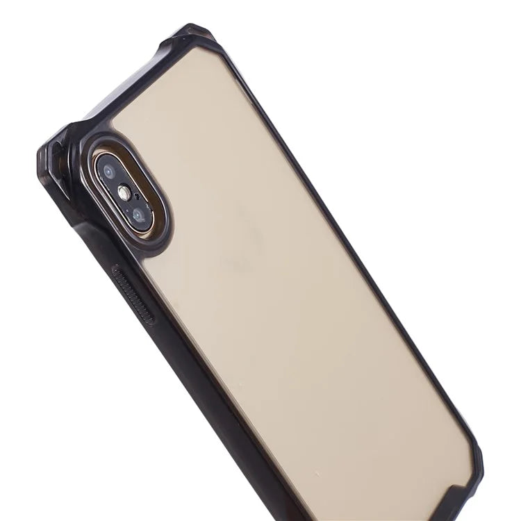 For iPhone XS Max Case TPU Frame Clear Acrylic Back Phone Cover