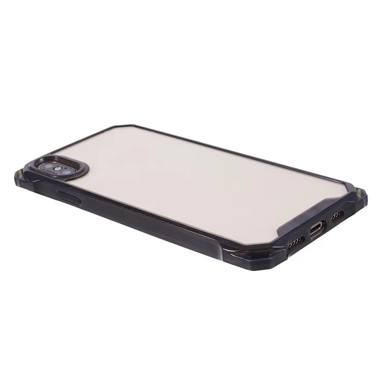 For iPhone XS Max Case TPU Frame Clear Acrylic Back Phone Cover
