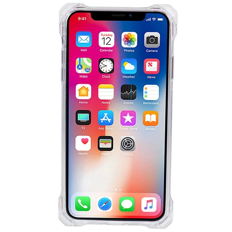 For iPhone XS Max Case TPU Frame Clear Acrylic Back Phone Cover
