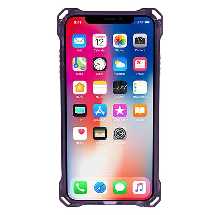 For iPhone X / XS 5.8 inch Cell Phone Case Scratch-resistant TPU+Acrylic Cover (Big Rear Lens Hole)