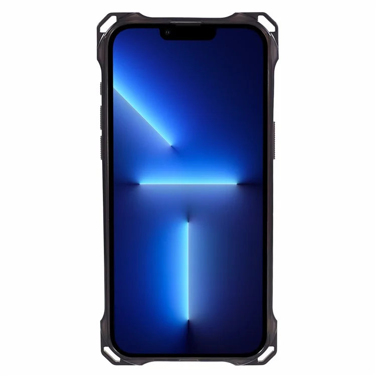 For iPhone 13 Pro Reinforced Corners Case TPU+Acrylic Phone Cover Black
