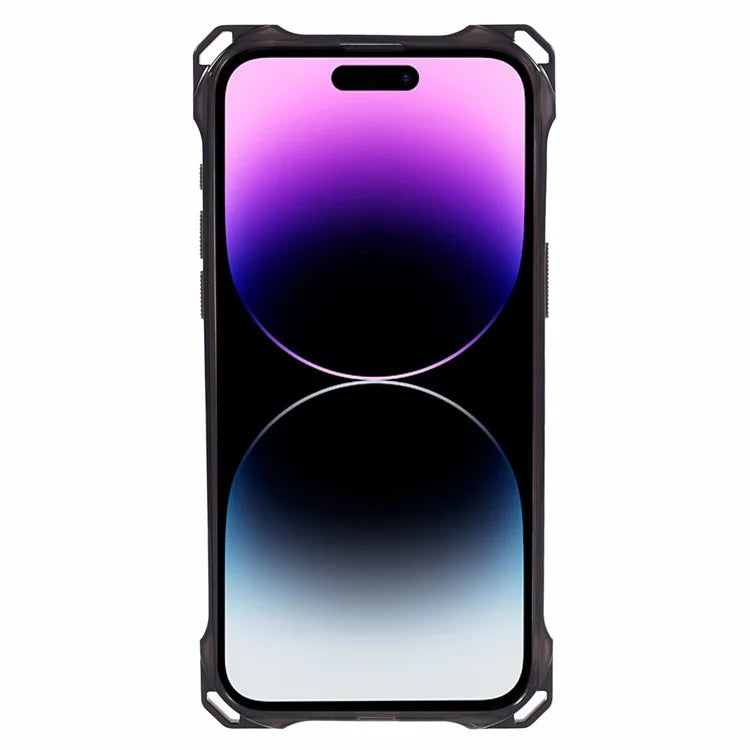 For iPhone 14 Pro Clear Phone Case TPU+Acrylic Anti-Scratch Cover Black