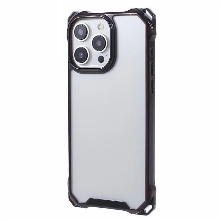 For iPhone 15 Pro Max Phone Case 4 Corner Shock Absorption Cover Black