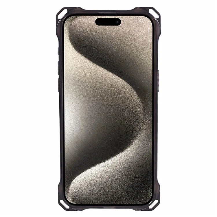 For iPhone 15 Pro Max Phone Case 4 Corner Shock Absorption Cover Black