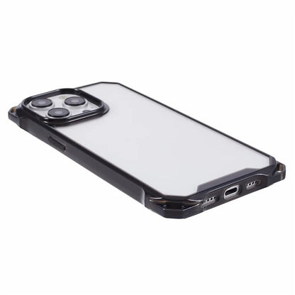 For iPhone 15 Pro Protective Case Reinforced Corner Clear Phone Cover Black