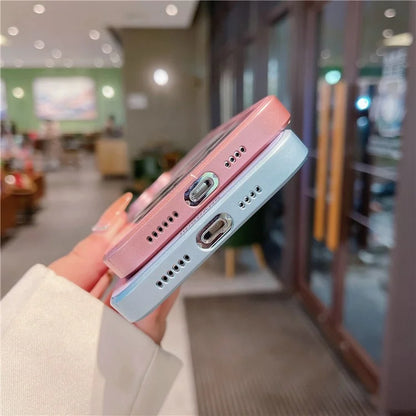 For iPhone 15 Pro Max Tempered Glass+TPU Milk Tea Panda Pattern Cell Phone Case with Lens Film