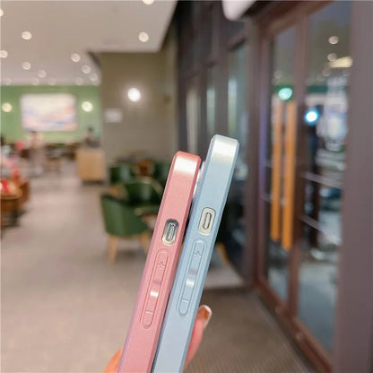 For iPhone 15 Pro Max Tempered Glass+TPU Milk Tea Panda Pattern Cell Phone Case with Lens Film