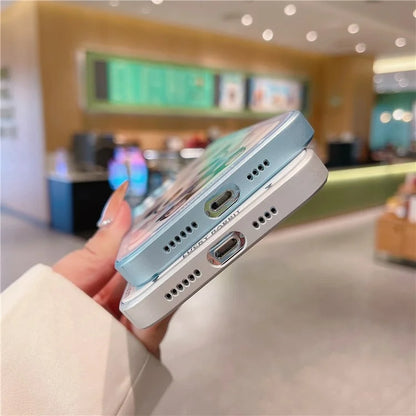 Cell Phone Cases for iPhone 15 Pro Max Cover Shadow Panda Pattern Tempered Glass+TPU Shell