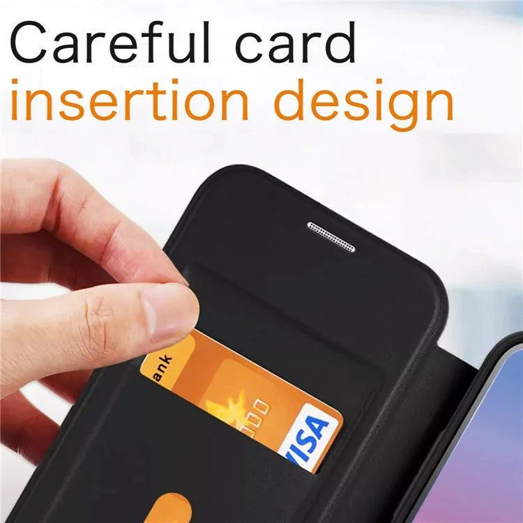 For iPhone 15 Pro Case RFID Blocking TPU+Acrylic+PU Leather Phone Shell